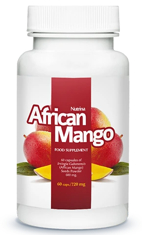 Flacon du complément alimentaire African Mango pour une gestion du poids optimale et naturelle.