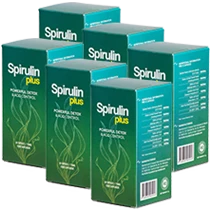 Lot de 6 bouteilles de Spirulin Plus pour une cure détox complète et prolongée