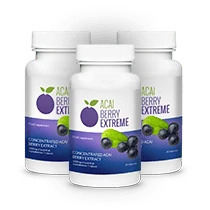 Lot de trois bouteilles Acai Berry Extreme pour une cure prolongée