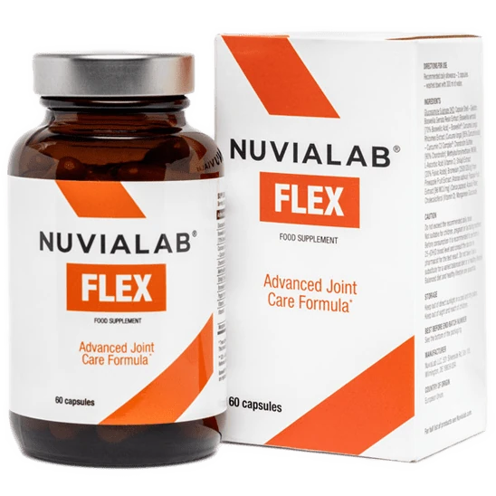 Flacon de NuviaLab Flex, complément alimentaire pour la santé articulaire et la mobilité