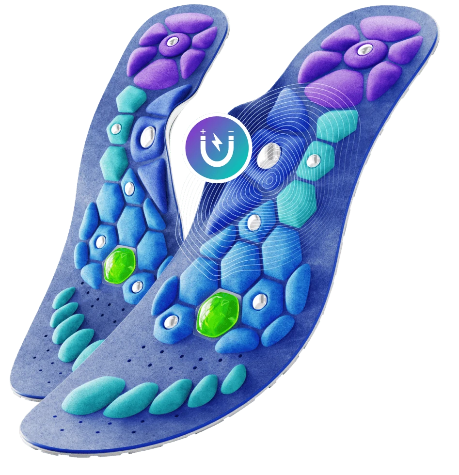 Semelles Akusoli : technologie avancée d'acupression et magnétothérapie