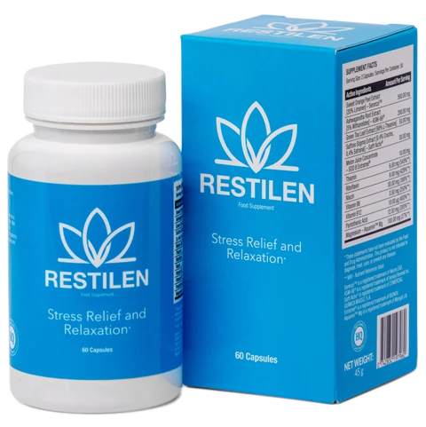 Flacon de Restilen, complément alimentaire pour le stress.