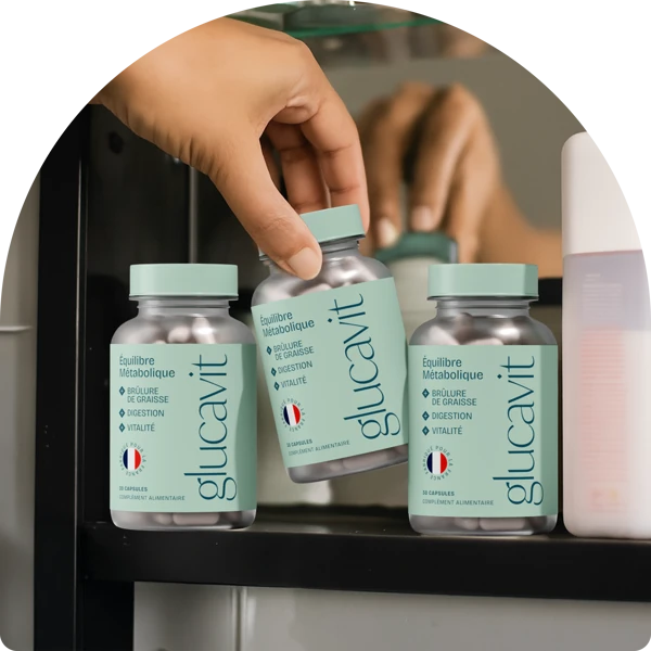 Glucavit flacon - Complément alimentaire naturel pour métabolisme, perte de poids.